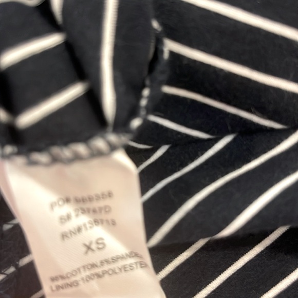 Windsor Navy White Striped Strapless Maxi with Back Detail Sz XS - Picture 6 of 6